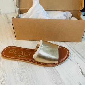 Matisse CABANA SLIDE SANDAL gold NWT multiple sizes ORIGINAL BOX INCLUDED